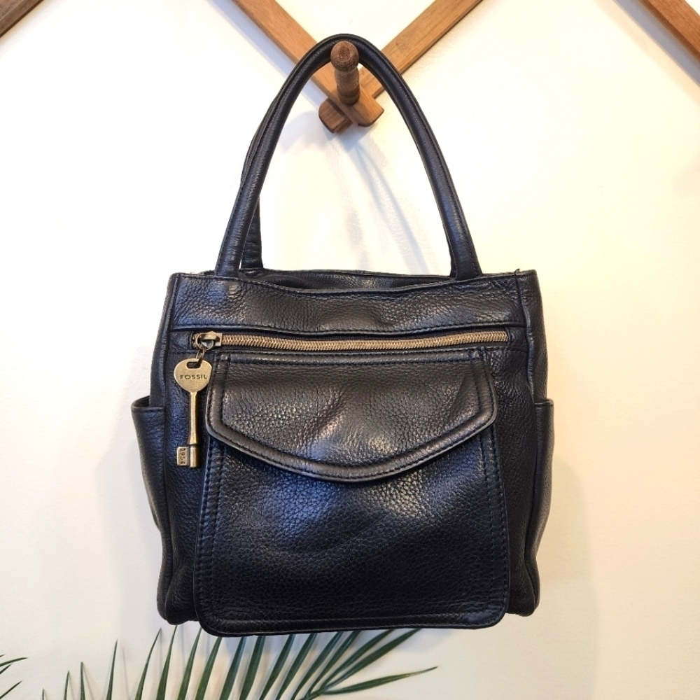 Fossil Black Leather Satchel